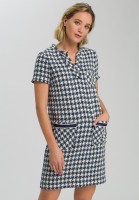 Kleid mit Hahnentrittmuster