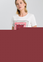 T-Shirt mit Leomuster-Applikation