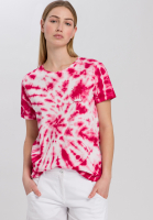 T-Shirt im Batik-Look mit Stickerei