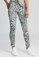 5-Pocket mit auffälligem Animalprint und Seitenband