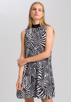 Plisseekleid mit Zebra-Print