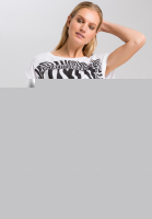 T-Shirt mit Zebra-Frontprint
