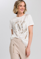 Shirtbluse mit Metallicprint