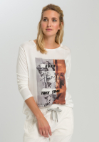 Shirtbluse mit abstraktem Frontprint