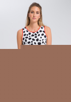 Schlauchkleid mit Tupfen-Alloverprint