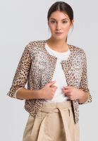 Jeansjacke im Leoprint