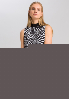 Plisseekleid mit Zebra-Print