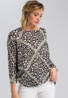 Pullover mit Leopardendruck samt Kette