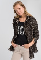 Strickjacke mit Fransendetails