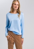 Shirtbluse mit Rippbündchen