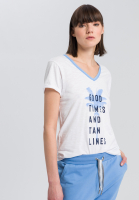 T-Shirt mit Palmenprint
