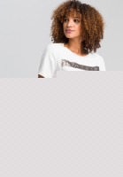 T-Shirt mit Paillettenringel