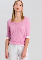 Strickshirt mit Kontrastbündchen