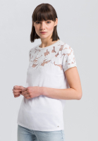 T-Shirt mit transparenter Spitze