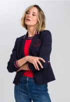 Blazer aus Strukturjersey mit Badge