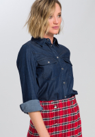 Jeanshemd aus elastischem Denim
