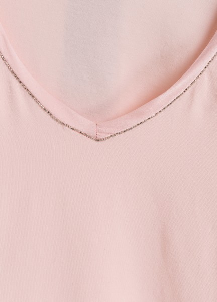 T-Shirt mit Seidenkante