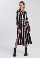 Hemdblusenkleid mit Batik-Streifen
