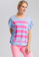 Shirt mit Rüschen und Dye-Optik