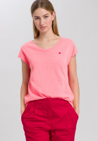 T-Shirt mit kleiner Herzchen-Stickerei