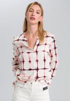 Bluse mit grafischem Batikprint
