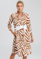 Hemdblusenkleid mit Tiger-Allovermuster