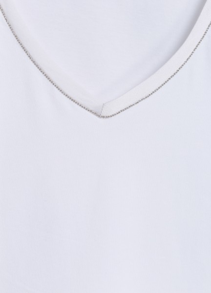 T-Shirt mit Seidenkante