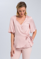 Wickelbluse aus edlem Satin