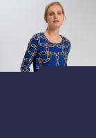Kleid mit Kettendruck und Punkten