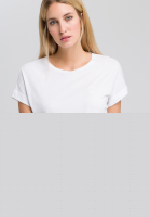 Boxyshirt mit Mottostickerei