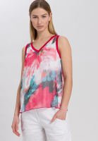 Chiffontop mit Aquarell-Blumen-Print
