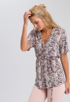 Bluse mit dunklem Schlangenprint