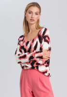 Pullover mit modernem Aquarellprint