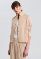 Kurzjacke mit Stehkragen und Seitenstreifen