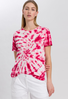 T-Shirt im Batik-Look mit Stickerei