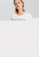 T-Shirt mit Leomuster-Applikation