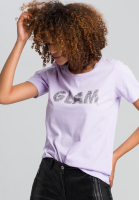 T-Shirt mit Strassschrift