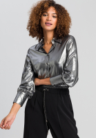 Bluse in Metallicoptik