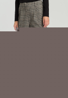 Bundfaltenhose aus Glencheck-Jersey