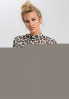 Turtleneck Shirt mit Leopardenprint