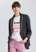 Leinenblazer mit Kettendetails