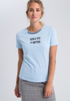 Printshirt mit Strassdetails