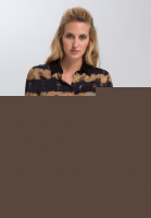 Hemdbluse mit Batikstreifen