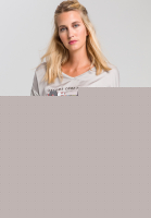 Shirtbluse mit Tupfenfrontprint