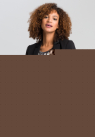 Blazer mit Metallicdetails und Brosche