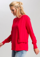 Basicstrickjacke mit doppelter Blende