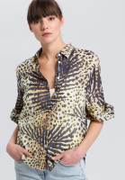 Hemdbluse mit Tropical-Print