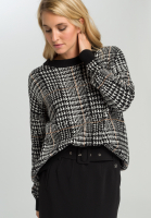 Strickpullover mit Hahnentrittmuster