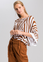 Poncho-Pullover mit Tigermuster