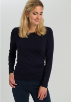 Basicshirt mit gestricktem Rundhals